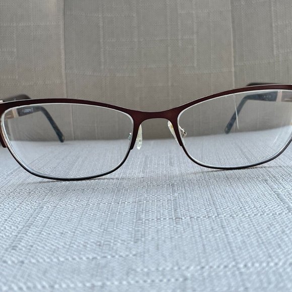 Liz Claiborne Women Eyeglasses Frame Brown Tone Metal Frame Glasses L624 ORF4 - Picture 6 of 12